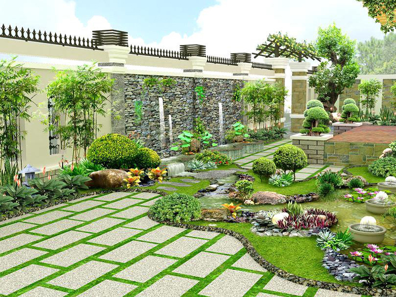 Hướng dẫn cách thiết kế sân vườn sau nhà - Hợp phong thủy